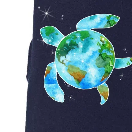 Restore Earth Sea Turtle Art Save The Planet Doggie 3-End Fleece Hoodie