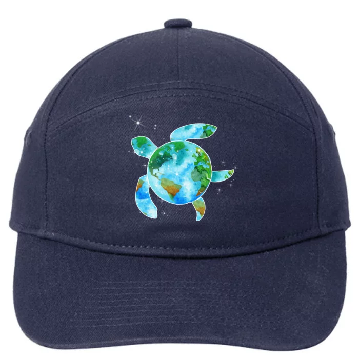 Restore Earth Sea Turtle Art Save The Planet 7-Panel Snapback Hat