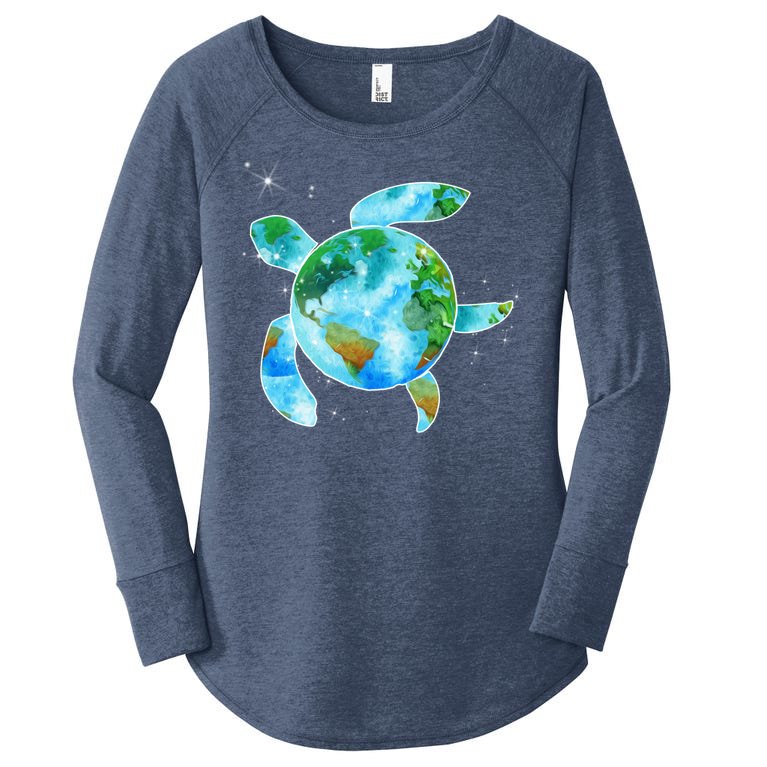 Restore Earth Sea Turtle Art Save The Planet Women’s Perfect Tri Tunic Long Sleeve Shirt