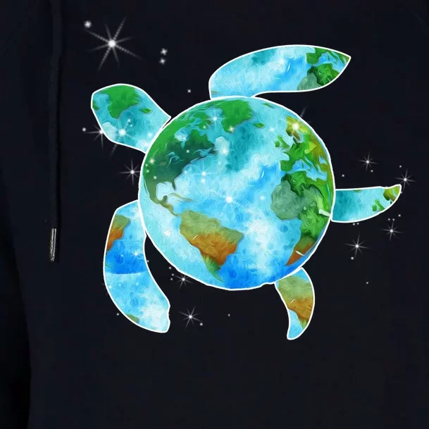 Restore Earth Sea Turtle Art Save The Planet Womens Funnel Neck Pullover Hood