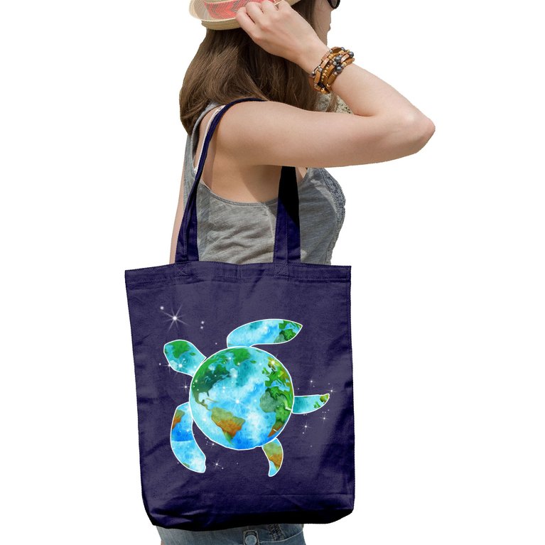Restore Earth Sea Turtle Art Save The Planet Tote Bag