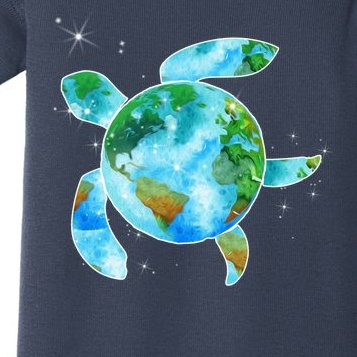 Restore Earth Sea Turtle Art Save The Planet Baby Bodysuit