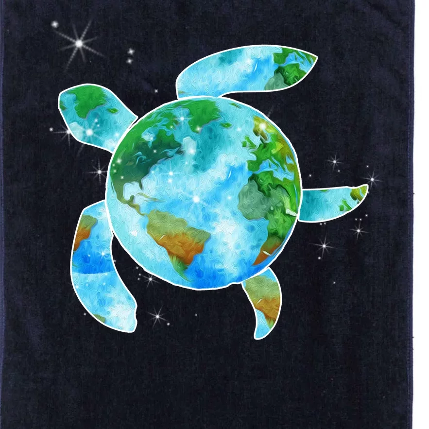 Restore Earth Sea Turtle Art Save The Planet Platinum Collection Golf Towel