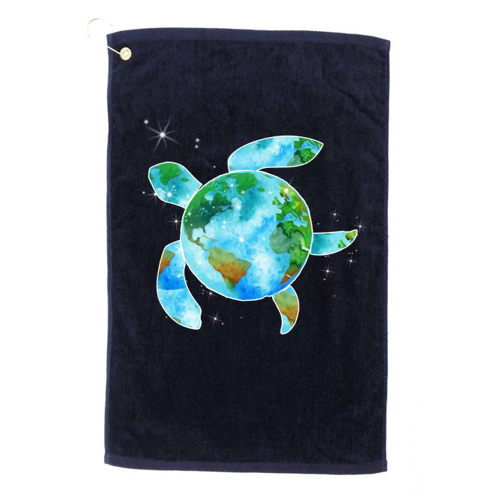 Restore Earth Sea Turtle Art Save The Planet Platinum Collection Golf Towel