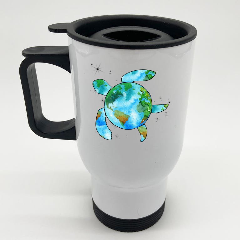 Restore Earth Sea Turtle Art Save The Planet Stainless Steel Travel Mug