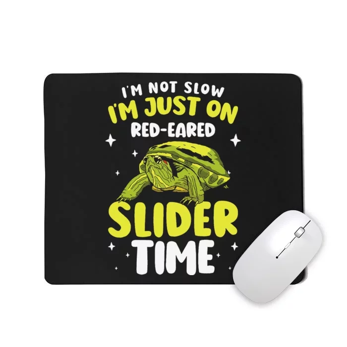 Red Eared Turtle Red Eared Funny Red Eared Slider Turtle Mousepad