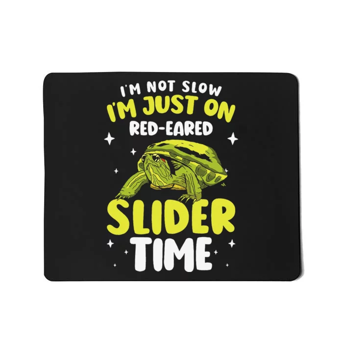 Red Eared Turtle Red Eared Funny Red Eared Slider Turtle Mousepad