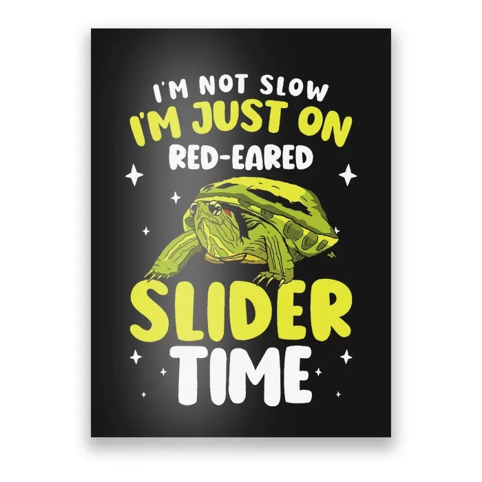 Red Eared Turtle Red Eared Funny Red Eared Slider Turtle Poster