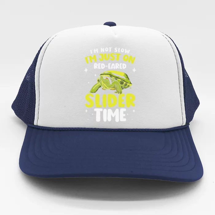 Red Eared Turtle Red Eared Funny Red Eared Slider Turtle Trucker Hat