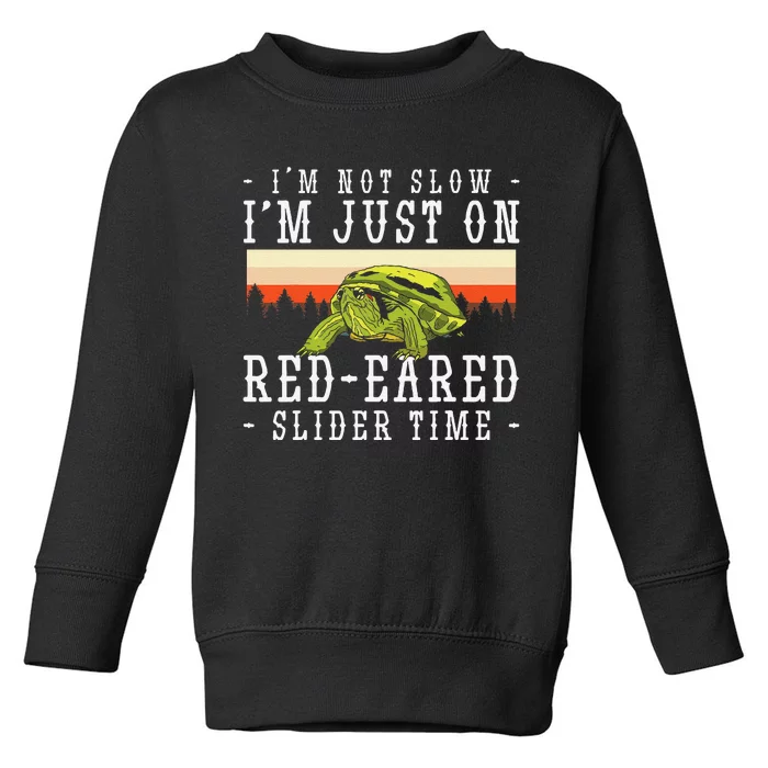 Red Eared Turtle Red Eared Funny Red Eared Slider Turtle Toddler Sweatshirt