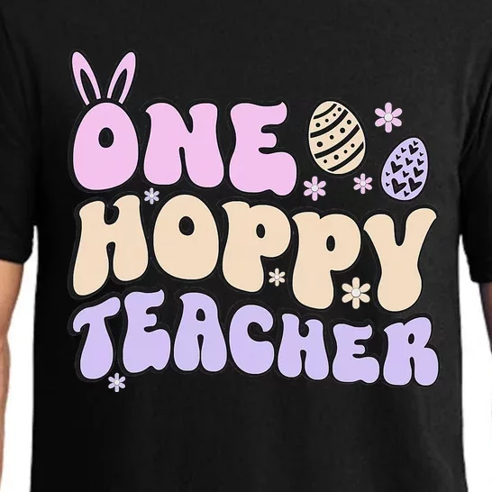 Retro Easter Teacher Cute Teachers One Hoppy Teacher Pajama Set