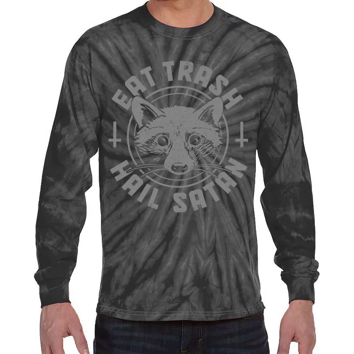 Raccoon Eat Trash Funny Racoon Tie-Dye Long Sleeve Shirt