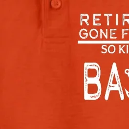 Retired And Gone Fishing Kiss My Bass Funny Dry Zone Grid Performance Polo