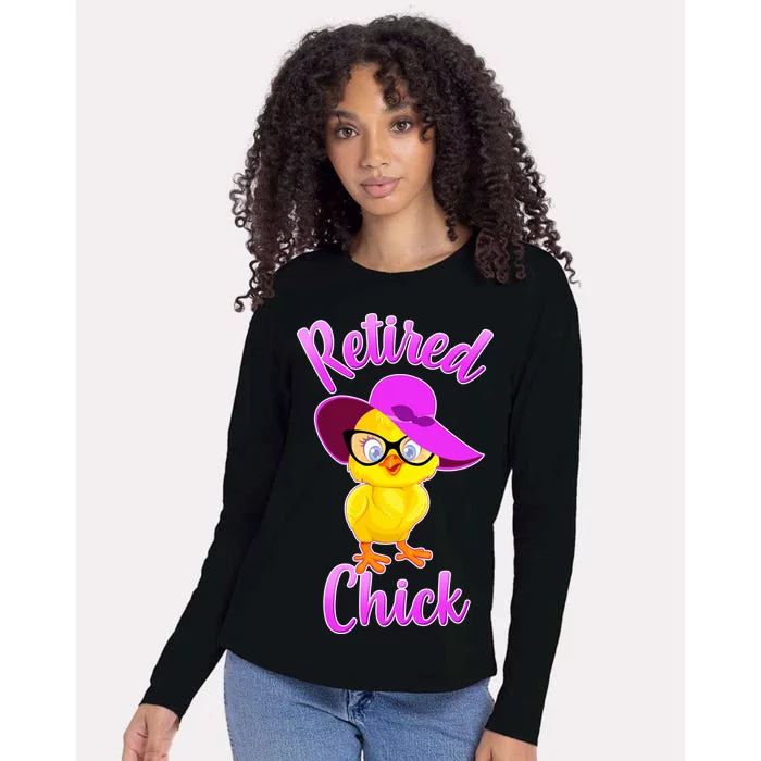 Retired Chick Womens Cotton Relaxed Long Sleeve T-Shirt