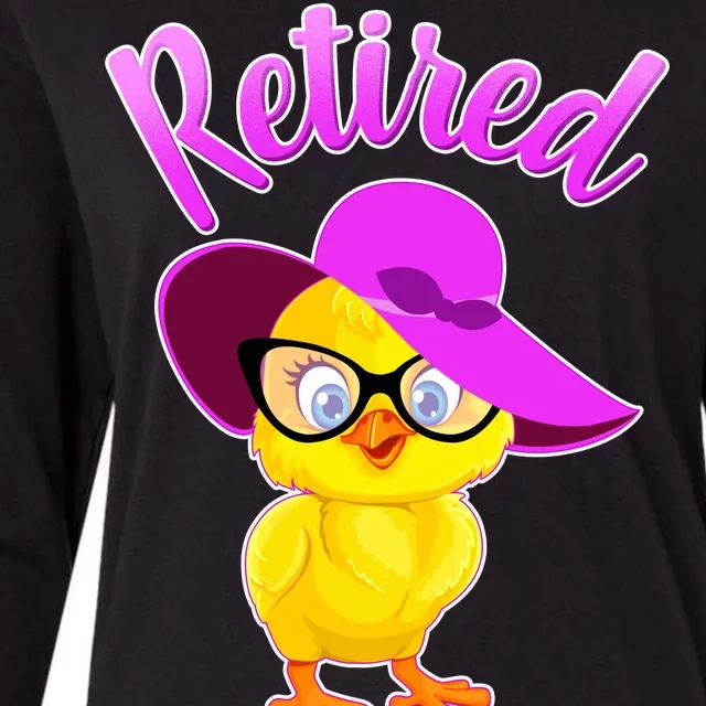 Retired Chick Womens Cotton Relaxed Long Sleeve T-Shirt