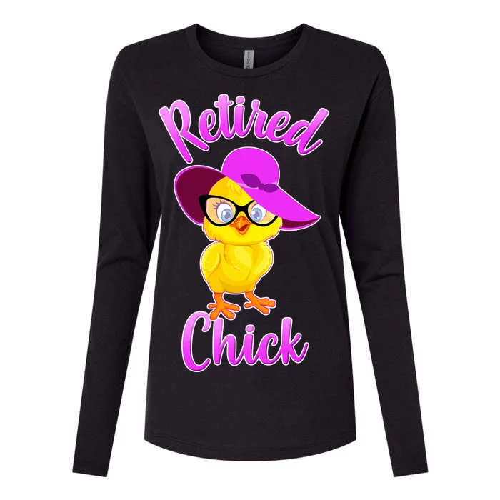 Retired Chick Womens Cotton Relaxed Long Sleeve T-Shirt