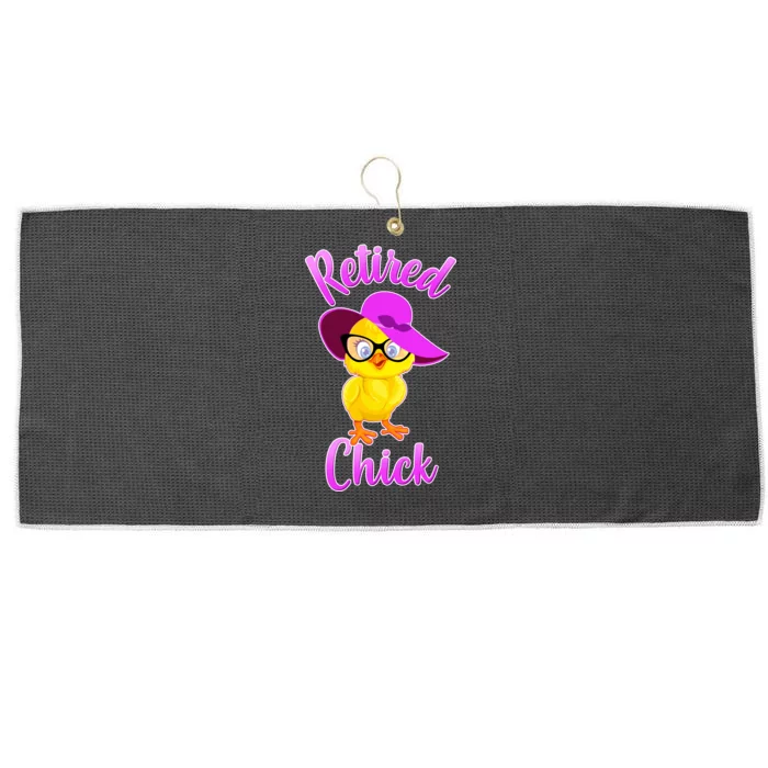 Retired Chick Large Microfiber Waffle Golf Towel