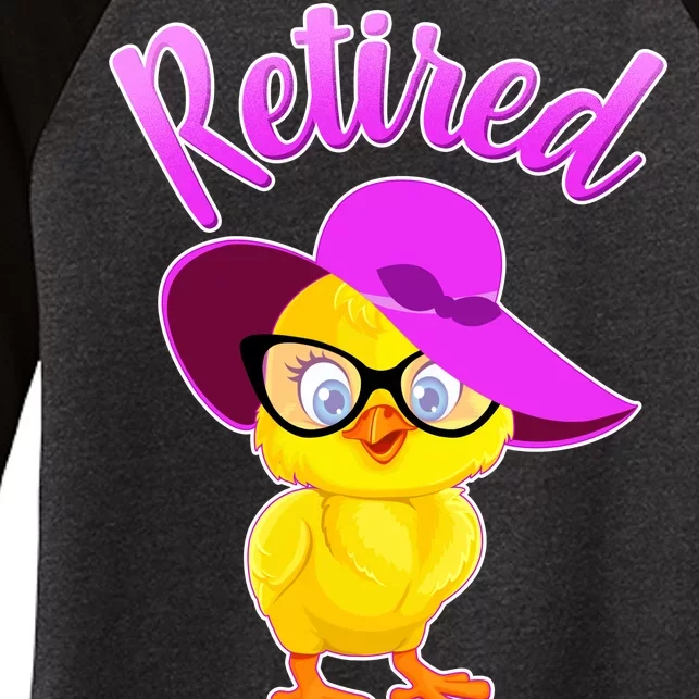 Retired Chick Women's Tri-Blend 3/4-Sleeve Raglan Shirt