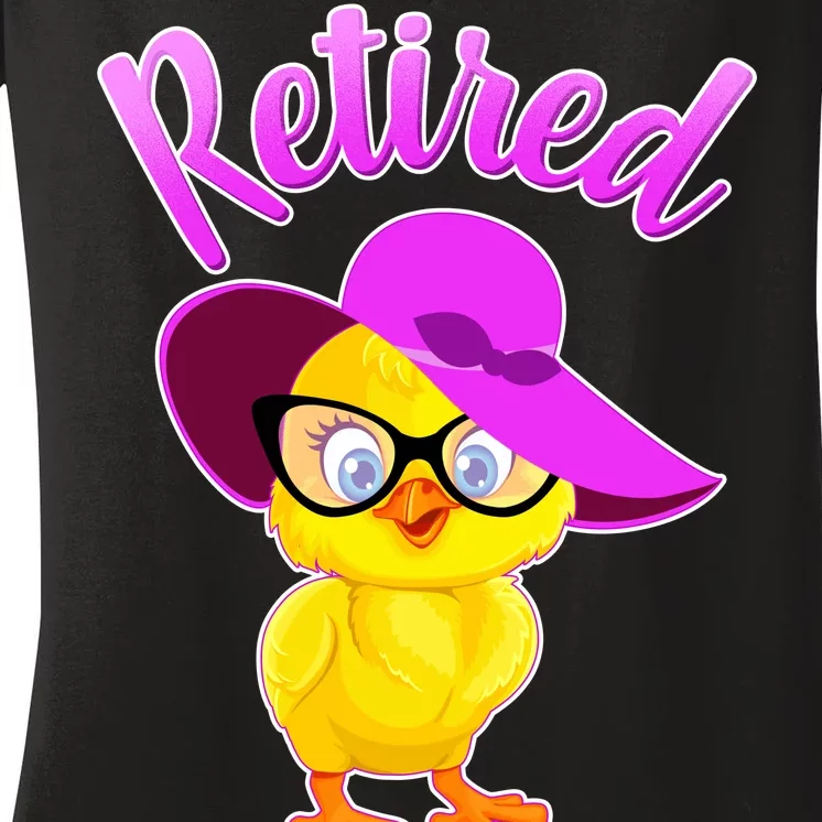 Retired Chick Women's V-Neck T-Shirt