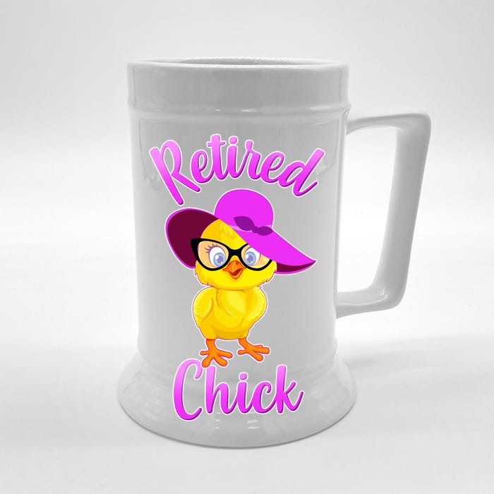 Retired Chick Front & Back Beer Stein