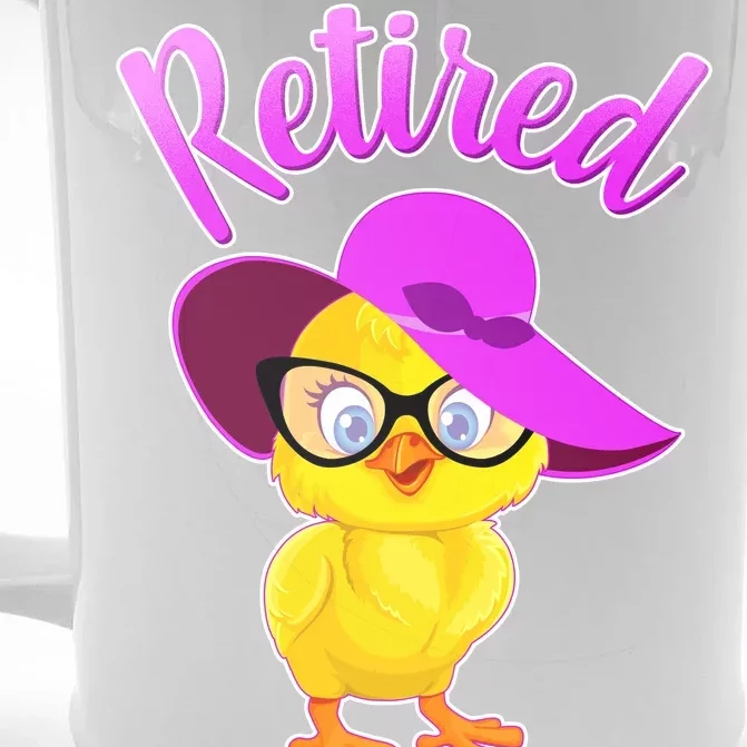 Retired Chick Front & Back Beer Stein