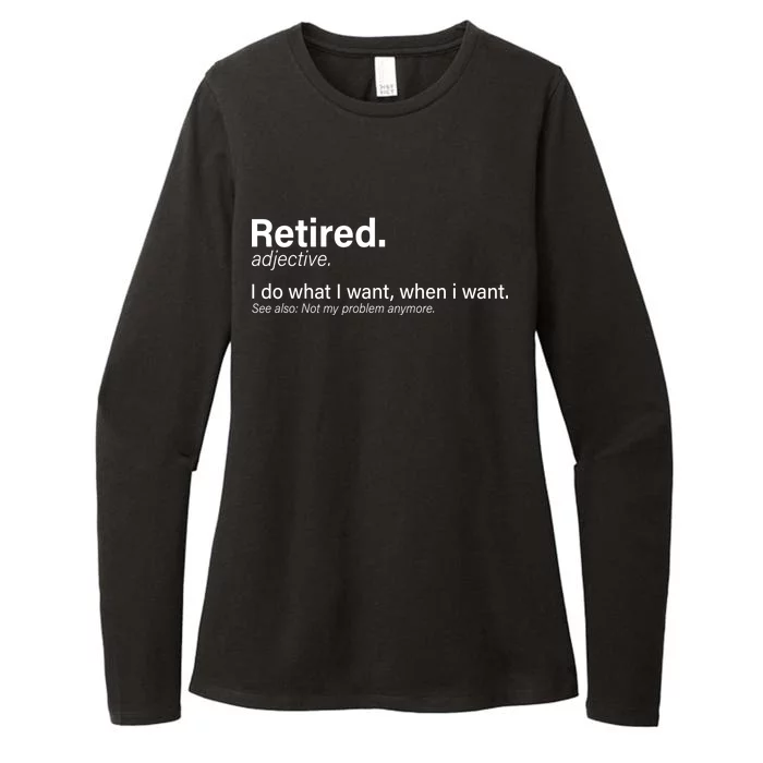 Retired Definition Womens CVC Long Sleeve Shirt