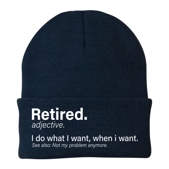 Retired Definition Knit Cap Winter Beanie