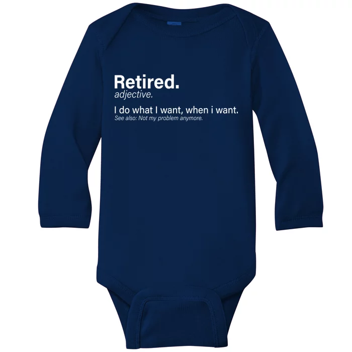 Retired Definition Baby Long Sleeve Bodysuit