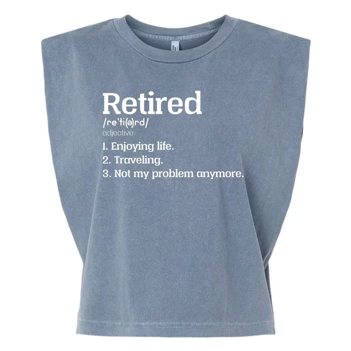 Retired Definition Funny Garment-Dyed Women's Muscle Tee