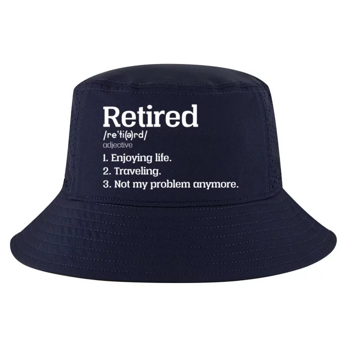 Retired Definition Funny Cool Comfort Performance Bucket Hat