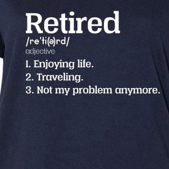 Retired Definition Funny Women's V-Neck Plus Size T-Shirt