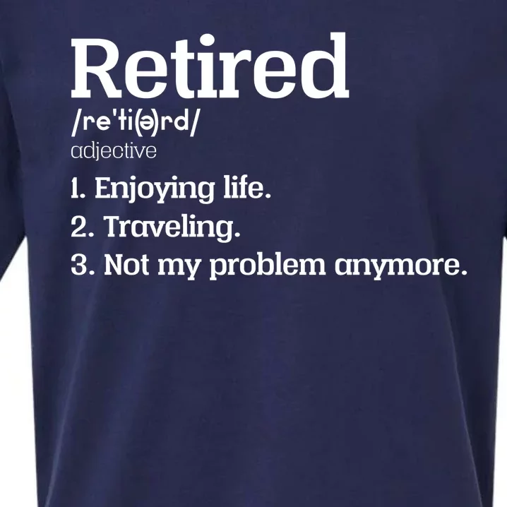 Retired Definition Funny Sueded Cloud Jersey T-Shirt