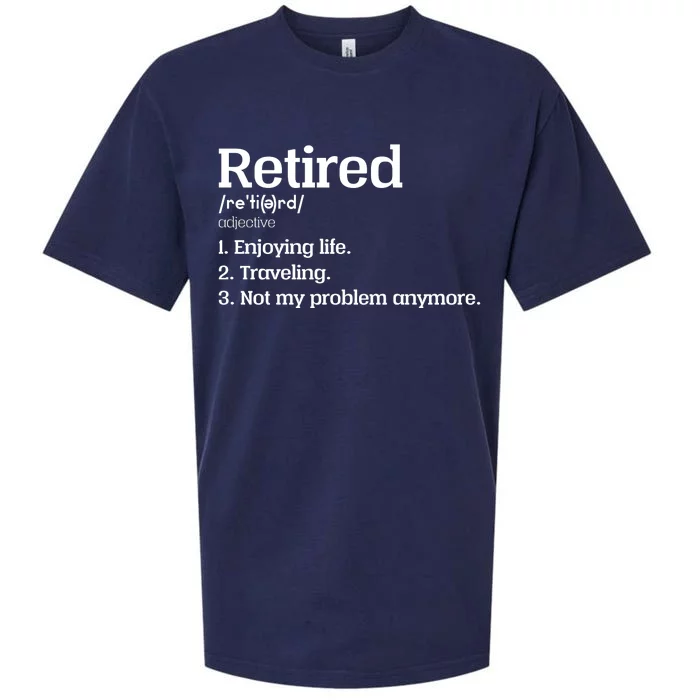 Retired Definition Funny Sueded Cloud Jersey T-Shirt