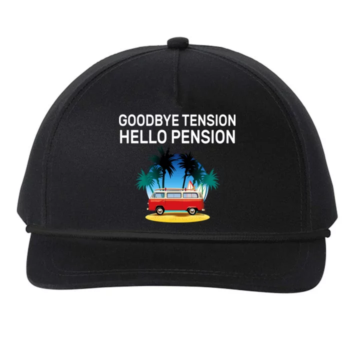 Retired Goodbye Tension Hello Pension Vacation Snapback Five-Panel Rope Hat