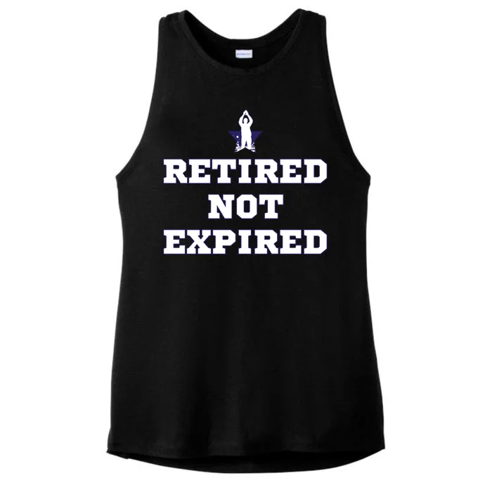 Retired Not Expired Ladies Tri-Blend Wicking Tank