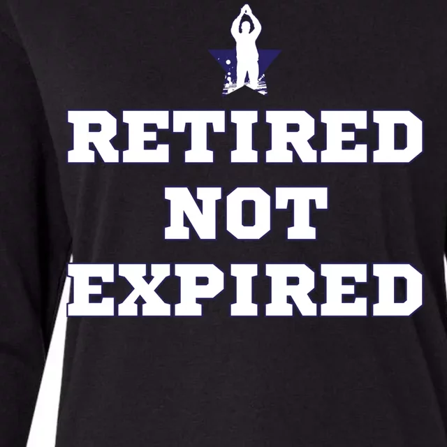 Retired Not Expired Womens Cotton Relaxed Long Sleeve T-Shirt