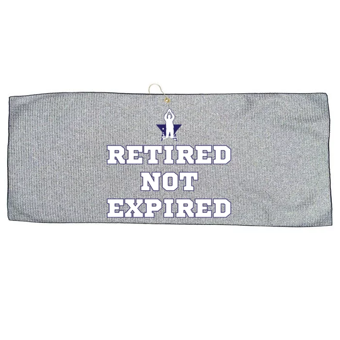 Retired Not Expired Large Microfiber Waffle Golf Towel