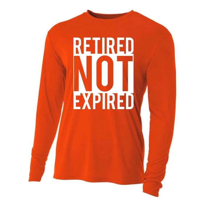 Retired Not Expired Funny Cooling Performance Long Sleeve Crew