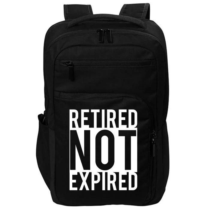 Retired Not Expired Funny Impact Tech Backpack