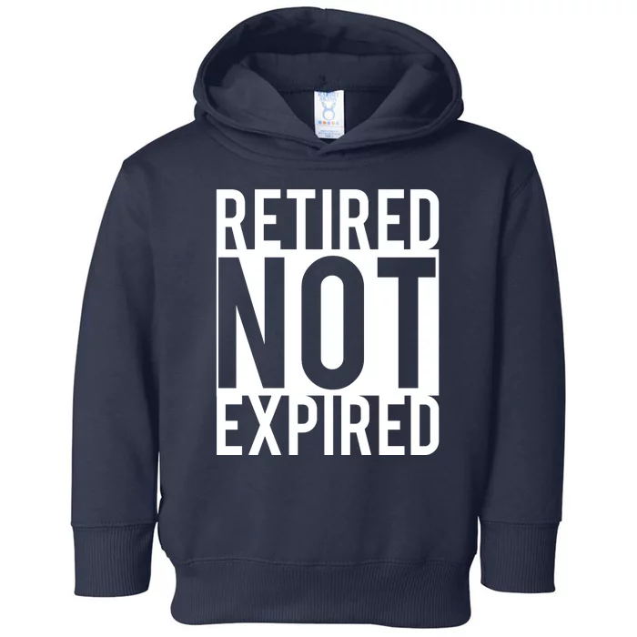 Retired Not Expired Funny Toddler Hoodie