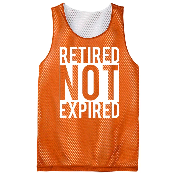 Retired Not Expired Funny Mesh Reversible Basketball Jersey Tank