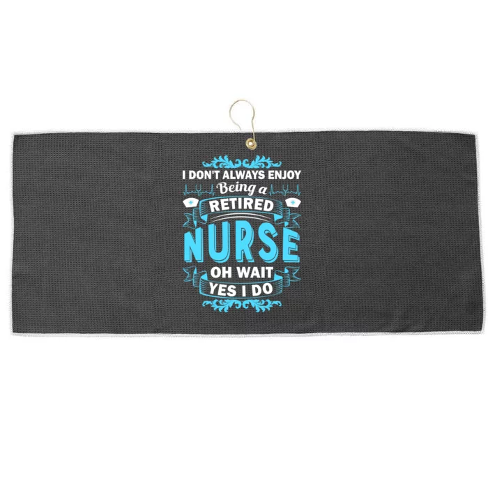 Retired Nurse Large Microfiber Waffle Golf Towel