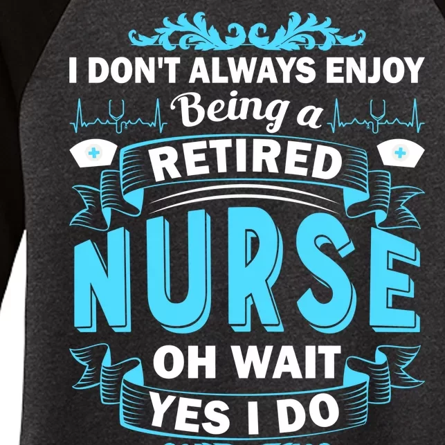 Retired Nurse Women's Tri-Blend 3/4-Sleeve Raglan Shirt