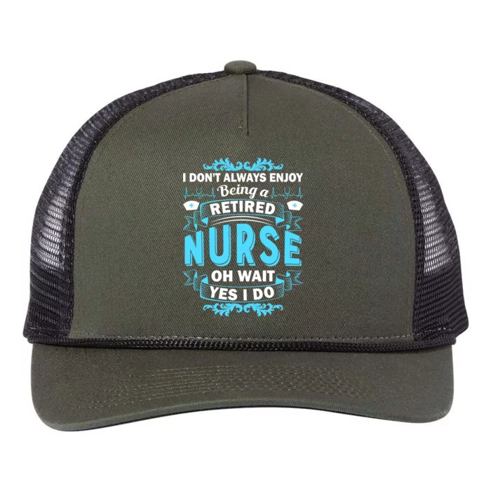 Retired Nurse Retro Rope Trucker Hat Cap