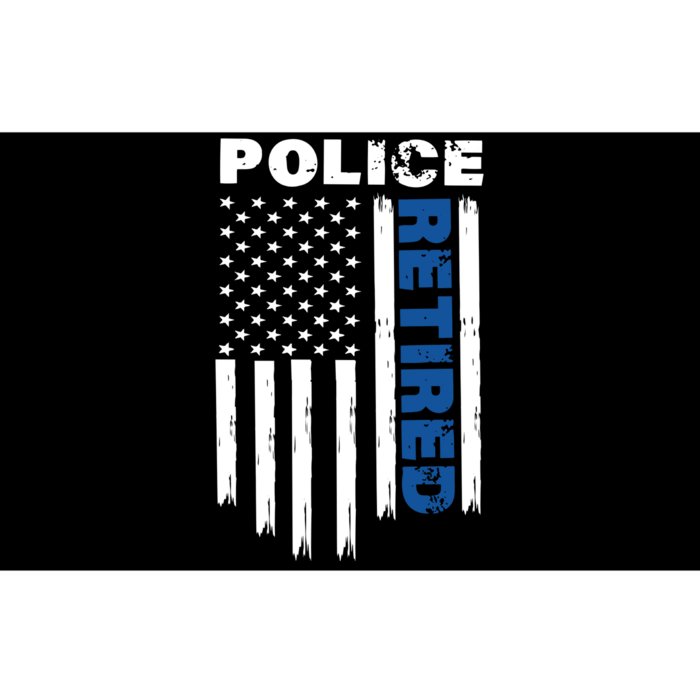 Retired Police Blue Flag Bumper Sticker