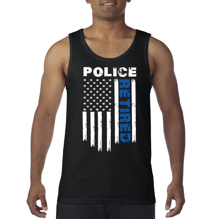 Retired Police Blue Flag Tank Top