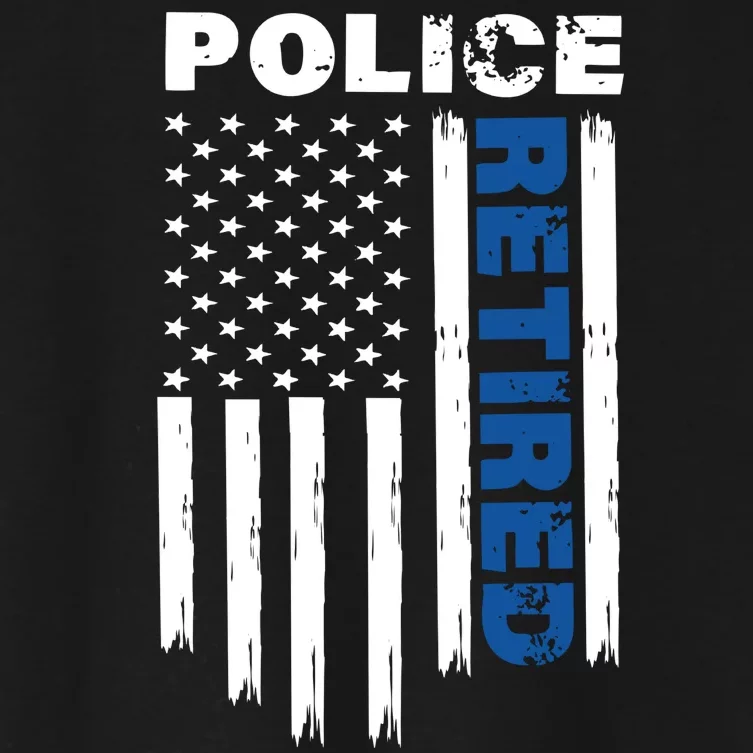 Retired Police Blue Flag Women's Crop Top Tee