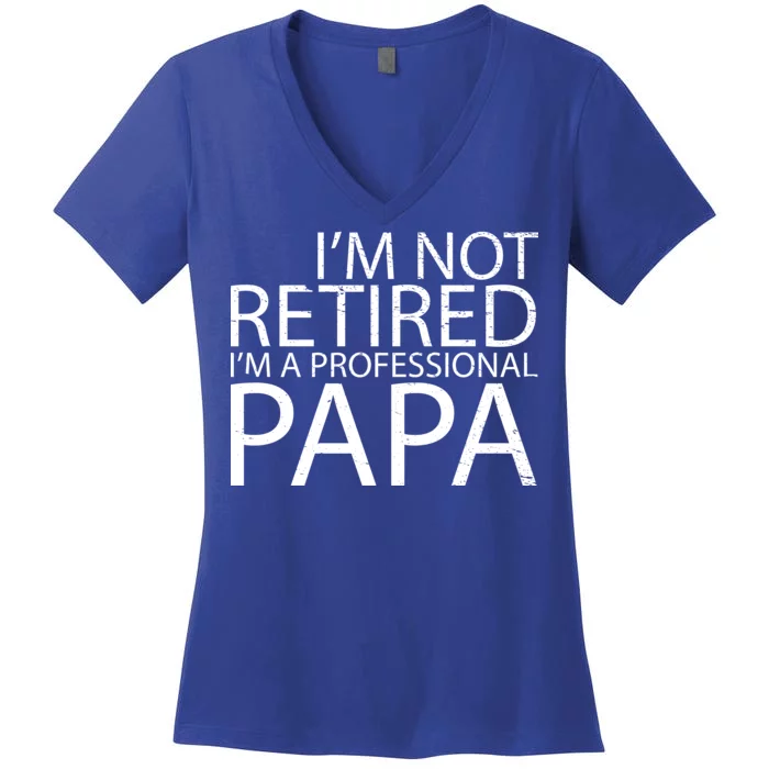 Retired Professional Papa Women's V-Neck T-Shirt