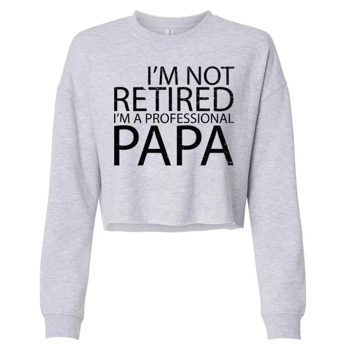 Retired Professional Papa Cropped Pullover Crew