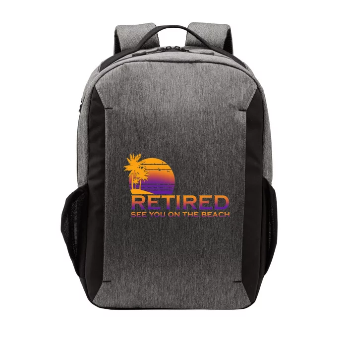 Retired See You On The Beach Vector Backpack